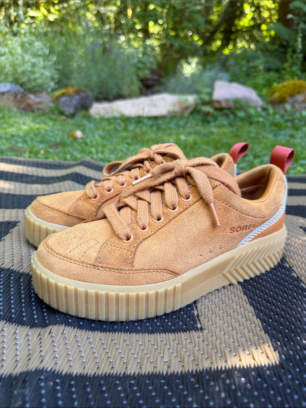 Sorel ONA Ave Waterproof Low Top Sneaker Canyon Gold/Gum Size 6.5